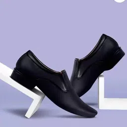 stylish comfortable black color formal shoe Slip On For Men-image-82