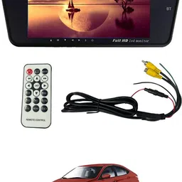 maties 7Inch Rearview Monitor Mirror with BT,Touch Button 242 Black LCD image 1