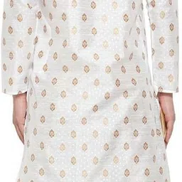 over crowd Men Jacquard Kurta Dhoti Set image 2