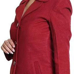 troo blue Women Solid Double Breasted Casual Blazer image 4