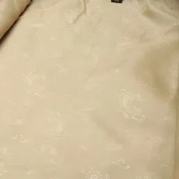 SOJANYA Men Mustard Yellow Mirror Work Pure Cotton Kurta with Churidar & Nehru Jacket image 4