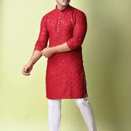 r m dresses Men Pure Cotton Kurta Pyjama Set image 3