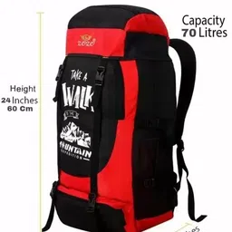 tropsy Mountain Rucksacksbag Hiking Trekking Camping Bag Travel Backpack -60L (RED) Rucksack - 65 L image 2