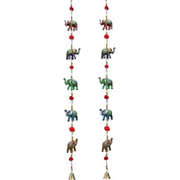 fashion bizz (Set of 2) Handicraft Rajasthani Elephant Wall/Door Hanging Festive Toran image 3