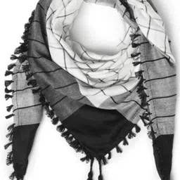 al shams products Printed Pure Cotton Men Black, White Fancy Scarf-picture-15