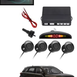 maties Universal Black 4pcs Reverse Parking Safety Sensor For Car-283 Black Waterproof Parking Sesnor With Led Display For Vehicle -283 Parking Sensor image 1