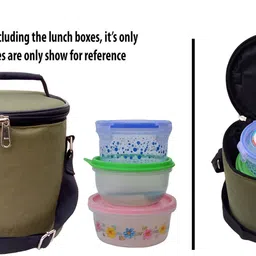 aafeen Olive Green Office Use Tiffin Bag Waterproof Lunch Bag image 4