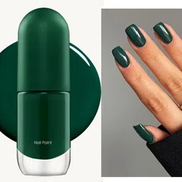 reimichi Long-Lasting Wear Ultra-Glossy Shine Nail Paint Chip-Resistant Formula dark green image 1