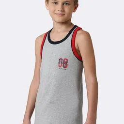 Van Heusen Boys Scoop Neck Quick Dry Contrast Trim Vests IKBBVT1GM62001 image 4