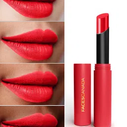 FACES CANADA 8Hr Long Stay 3-In-1 Primer-Infused Matte Lipstick - Showstopper Red 09 image 3
