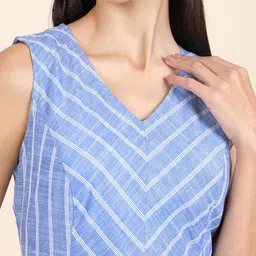Gipsy Striped Fit & Flare Midi Dress image 5