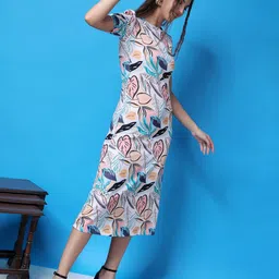 Popwings Print A-Line Midi Dress image 3