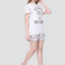 Y&I Typography Printed Night Suit image 3