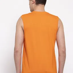 Friskers Pack Of 2 Typography Printed Sleeveless Cotton Slim Fit T-shirt image 2