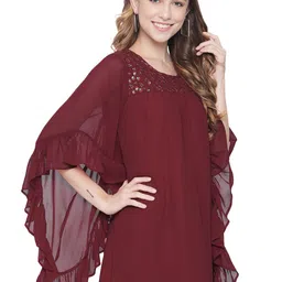 BAESD Embroidered Detail A-Line Top image 4