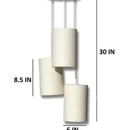 Craftter Light White Textured Cylinder Contemporary Self Assembly Ceiling Lamps image 2