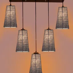 Devansh Blue 5 Pieces Quintuple Hanging Lamps image 3