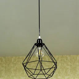 Craftter Black Abstract Dimond Metal Contemporary Self Assembly Ceiling Lamps image 3
