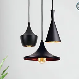 DENICRAAS Black & Brown Frustum Aluminium Ceiling Lamp image 4