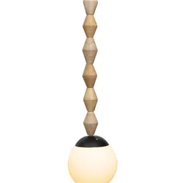 Homesake Beige Rustic Beaded Swag Pendant Ceiling Lamp image 3
