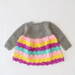 Woonie Girls Colourblocked Fit & Flare Mini Dress image 3