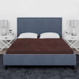 sassoon fab Laika (78X72) Terry Cotton King Size Mattress Protector in Brown Colour image 1