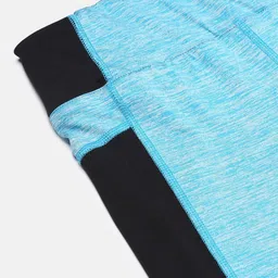 CHIMPRALA Girls Blue & Black Striped Regular Fit Capris image 4