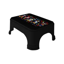 Kuber Industries Black 3 Pieces Disney Mickey & Minnie Printed Classic Glossy Step Stool image 4