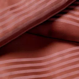 Saral Home Rust & Pink Striped 210 TC Pure Cotton King Bedsheet with 2 Pillow Covers image 2