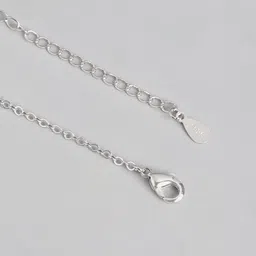 Carlton London Women Rhodium-Plated CZ-Studded Pendant with Chain image 4