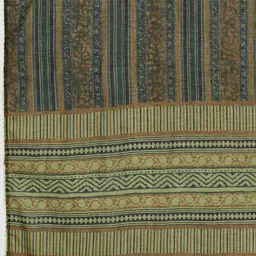 Vbuyz Women Green Printed Pleated Sequinned Pure Cotton Kurti with Trousers & With Dupatta image 5