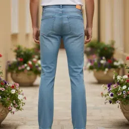 Shein Full Length Fly with Button Closure Mid Wash Jeans image 3