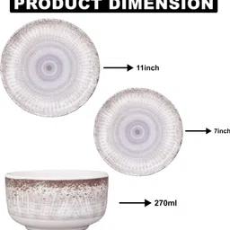 golden fish Pack of 18 Melamin 18 Pieces Dinner Set – Durable, Stylish,Crockery Set for Dining & Gifting Dinner Set image 5