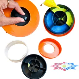 artonezt Magic Rangoli Stamp + 5 Stencils + 2 Fillers +1 Rangoli Pen Rangoli Stencil image 2