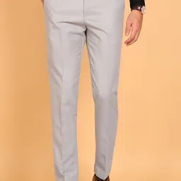 cyphus Men Slim Fit Grey Viscose Rayon Trousers-picture-19