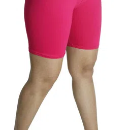 pinkshell Solid Women Pink Cycling Shorts-picture-12