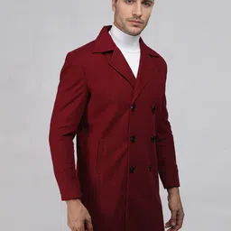 roadster Polyester Solid Coat For Men image 4