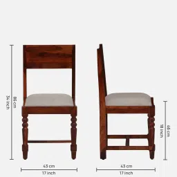 amberville from pepperfry Clarion Sheesham Wood 2 Seater Dining Set In Honey Oak Finish image 2