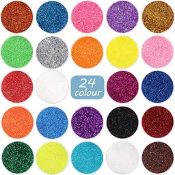 RTB glitter/Shimmer Powder set of 24 (Multicolor) (24 Unique Glitter Colors)-image-24