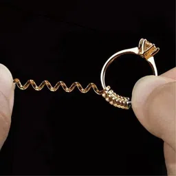 nirmatsaray 4PCS golden Ring Size Adjuster, Tightener for Loose Rings Ring Guards Spiral Silicone Ring image 5