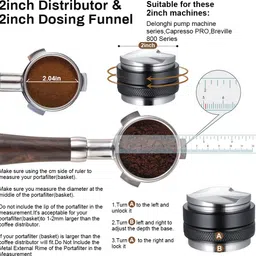 serplex Espresso Double Function Tamper Adjustable Depth 2 Cups Coffee Maker image 4