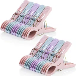 Heavy Duty Jumbo Size Cloth Pegs_Cloth Drying Pins/Clips_Extra-Large Size_All New Clamp Design_(Pack 0f 18Pcs.) Plastic Cloth Clips-image-7