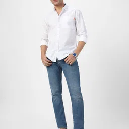 urbano fashion Men Regular Fit Solid Spread Collar Casual Shirt image 5