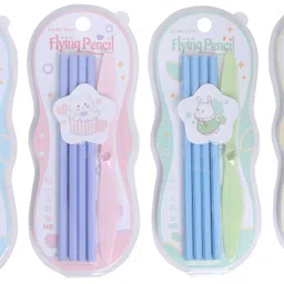 little tree Flying Pencil - 4 Pencil with Flyer - Color Might Vary Pencil image 3