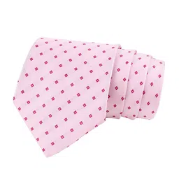 kavove KOVOVE Men Pink Checked Broad Tie image 2