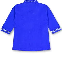 BAESD Boys Ethnic Motifs Embroidered Thread Work Pure Cotton Kurta with Dhoti Pants image 4