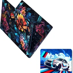 Flipkart SmartBuy Combo of Full Body Laptop Skin and Mouse Pad - Floral Mirage No Residue Removable Self Adhesive Vinyl Reusable Laptop Skin Compatible for 15.6 inch-picture-16