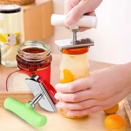 flipxen Stainless Steel Multi Function Cap Opener–Adjustable Jar Opener for Lids Screw Cans–Labor-Saving Kitchen Gadget for Seniors, Arthritis, and Everyday Use Bottle Opener image 3