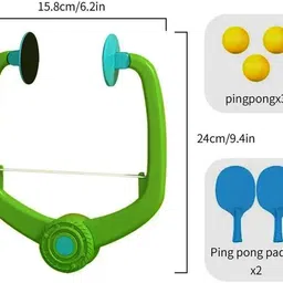my baby love a perfect care Hanging Table Tennis Self Training Indoor Gaming 2 Racket & 3 Practice Ball Tennis Kit image 2