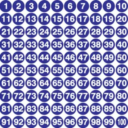 shubhfly 3 cm 1 to 100 Number Sticker Blue Colour Round Size 3 CM Self-Adhesive Number Labels Self Adhesive Sticker-picture-17